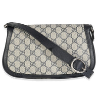 Gucci Beige Blue GG Supreme Canvas Blondie Shoulder Bag Handbag bv