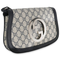 Gucci Beige Blue GG Supreme Canvas Blondie Shoulder Bag Handbag pv