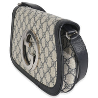 Gucci Beige Blue GG Supreme Canvas Blondie Shoulder Bag Handbag sv