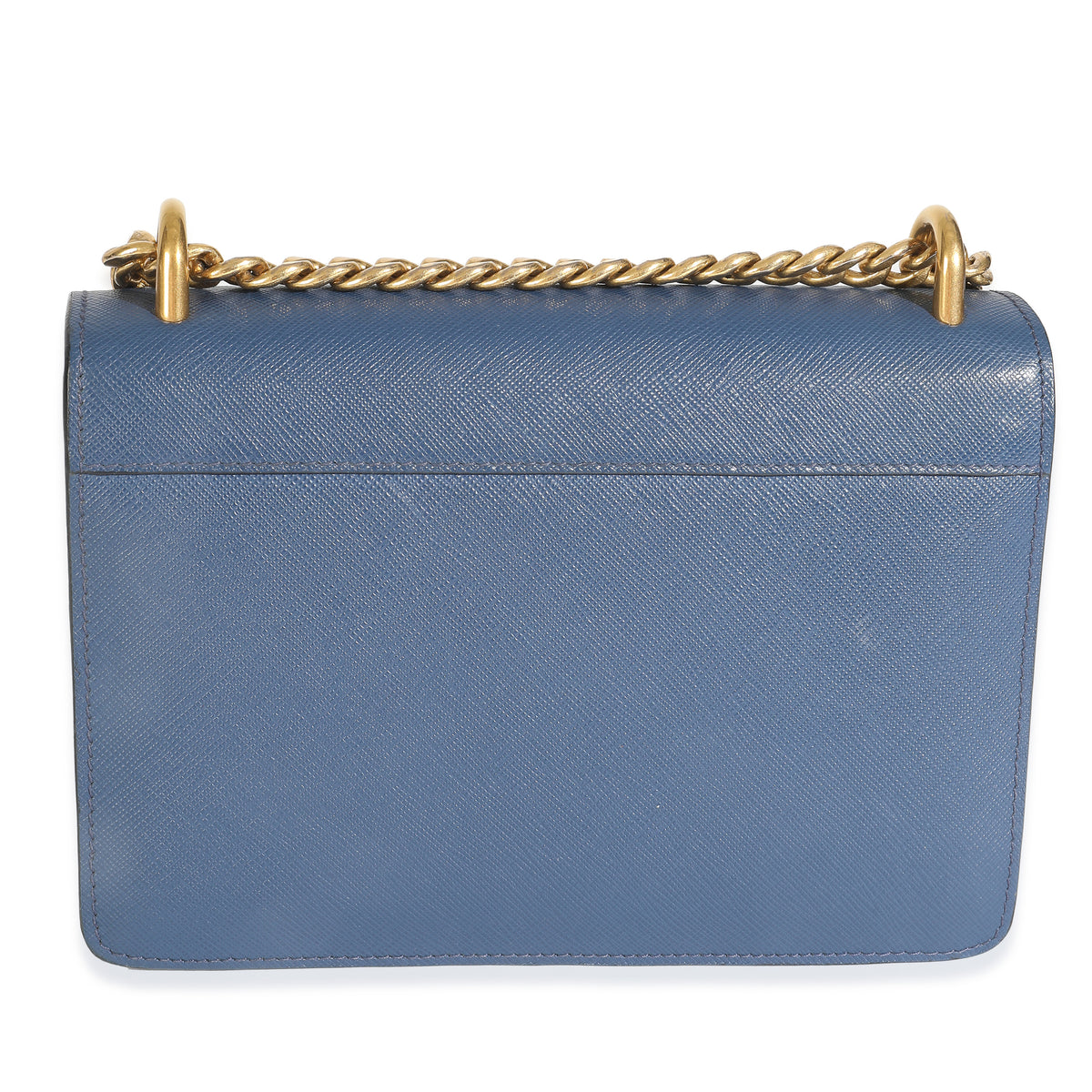 Prada Bluette Saffiano Lux Mini Chain Bag Handbag bv