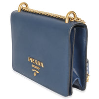 Prada Bluette Saffiano Lux Mini Chain Bag Handbag sv