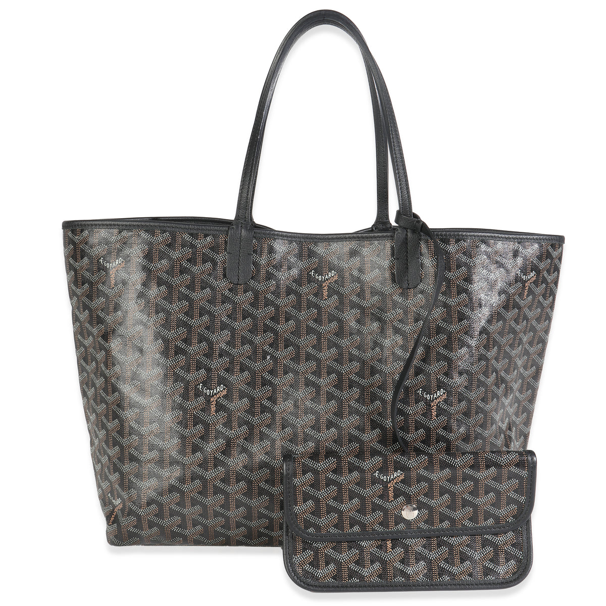 Black Goyardine Canvas Saint Louis PM