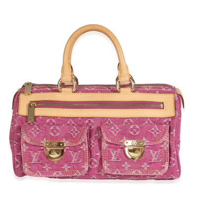 Fuchsia Monogram Denim Neo Speedy