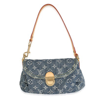 Blue Monogram Denim Mini Pleaty