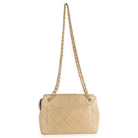 Vintage Beige Quilted Lambskin Camera Bag