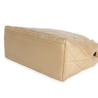 Vintage Beige Quilted Lambskin Camera Bag