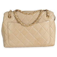 Vintage Beige Quilted Lambskin Camera Bag