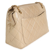 Vintage Beige Quilted Lambskin Camera Bag