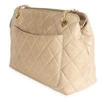Vintage Beige Quilted Lambskin Camera Bag