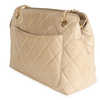 Vintage Beige Quilted Lambskin Camera Bag
