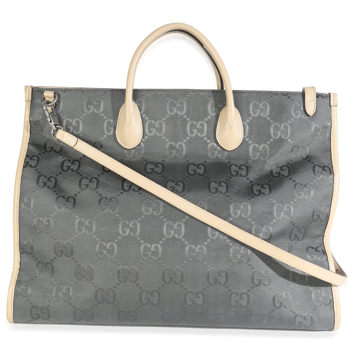 Graphite Grey Econyl Nylon Monogram Large Off The Grid Tote Bag