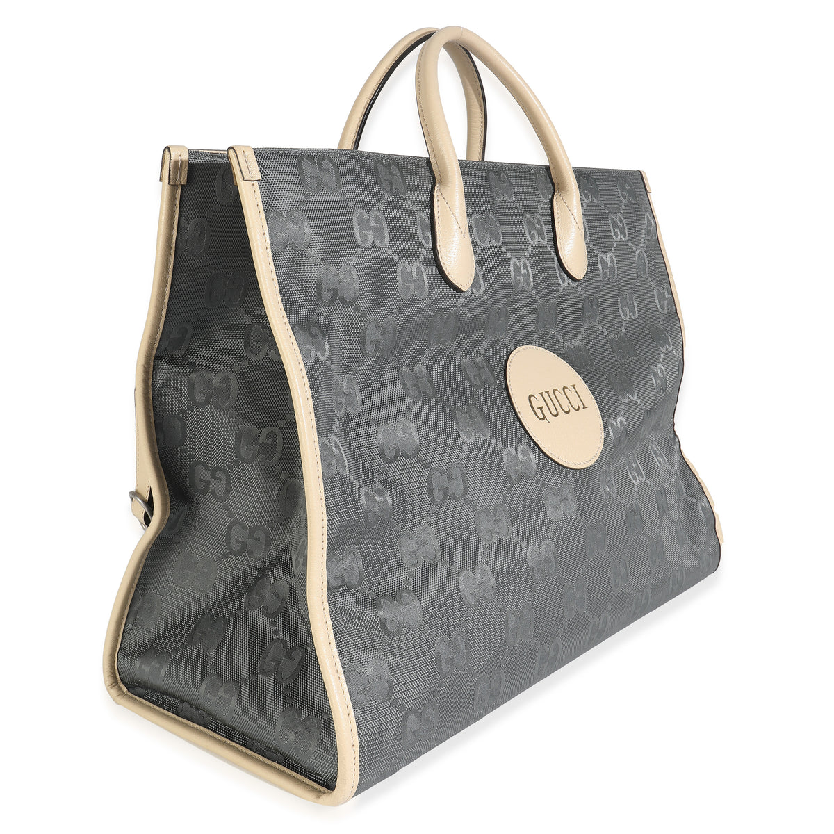 Graphite Grey Econyl Nylon Monogram Large Off The Grid Tote Bag