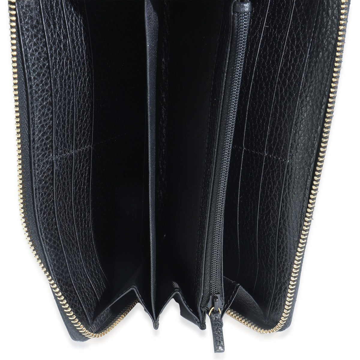 Black Dollar Calfskin GG Marmont Zip Around Wallet