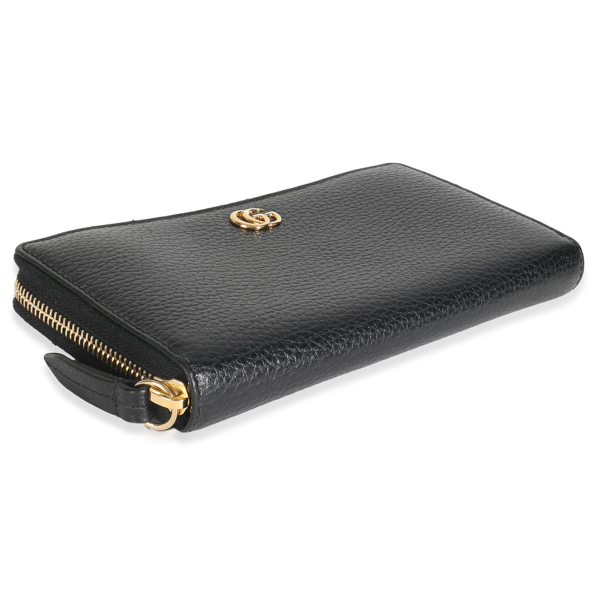 Black Dollar Calfskin GG Marmont Zip Around Wallet