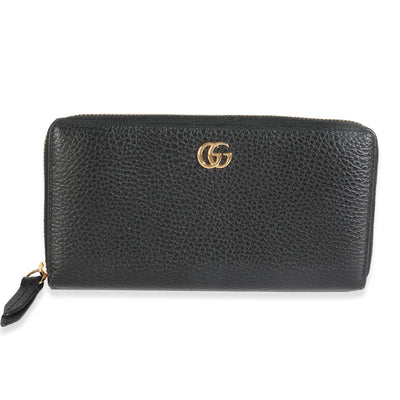 Black Dollar Calfskin GG Marmont Zip Around Wallet