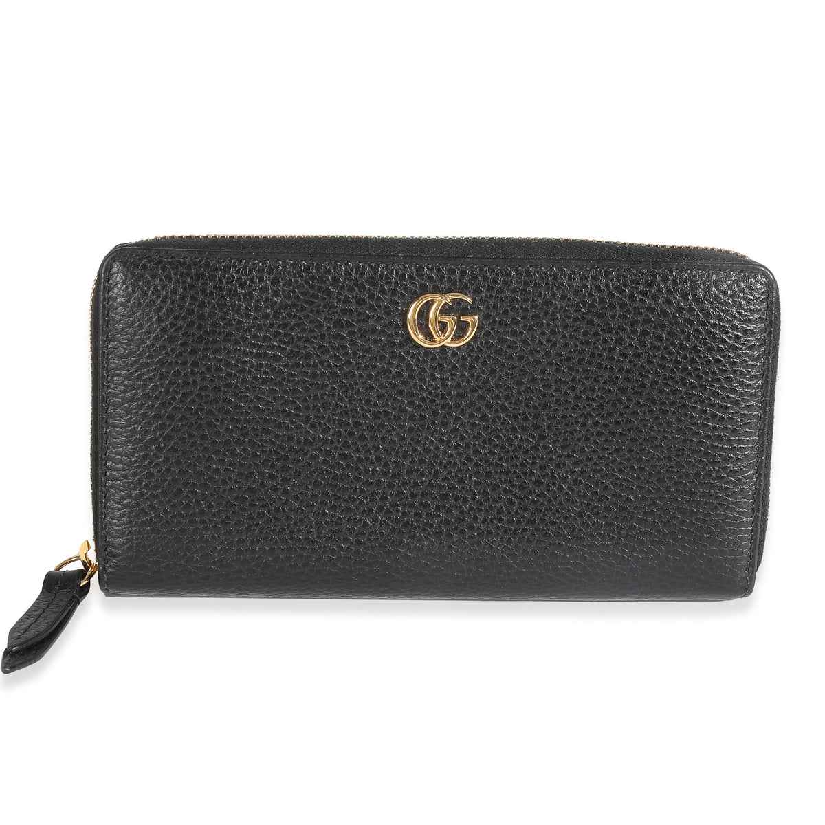 Black Dollar Calfskin GG Marmont Zip Around Wallet