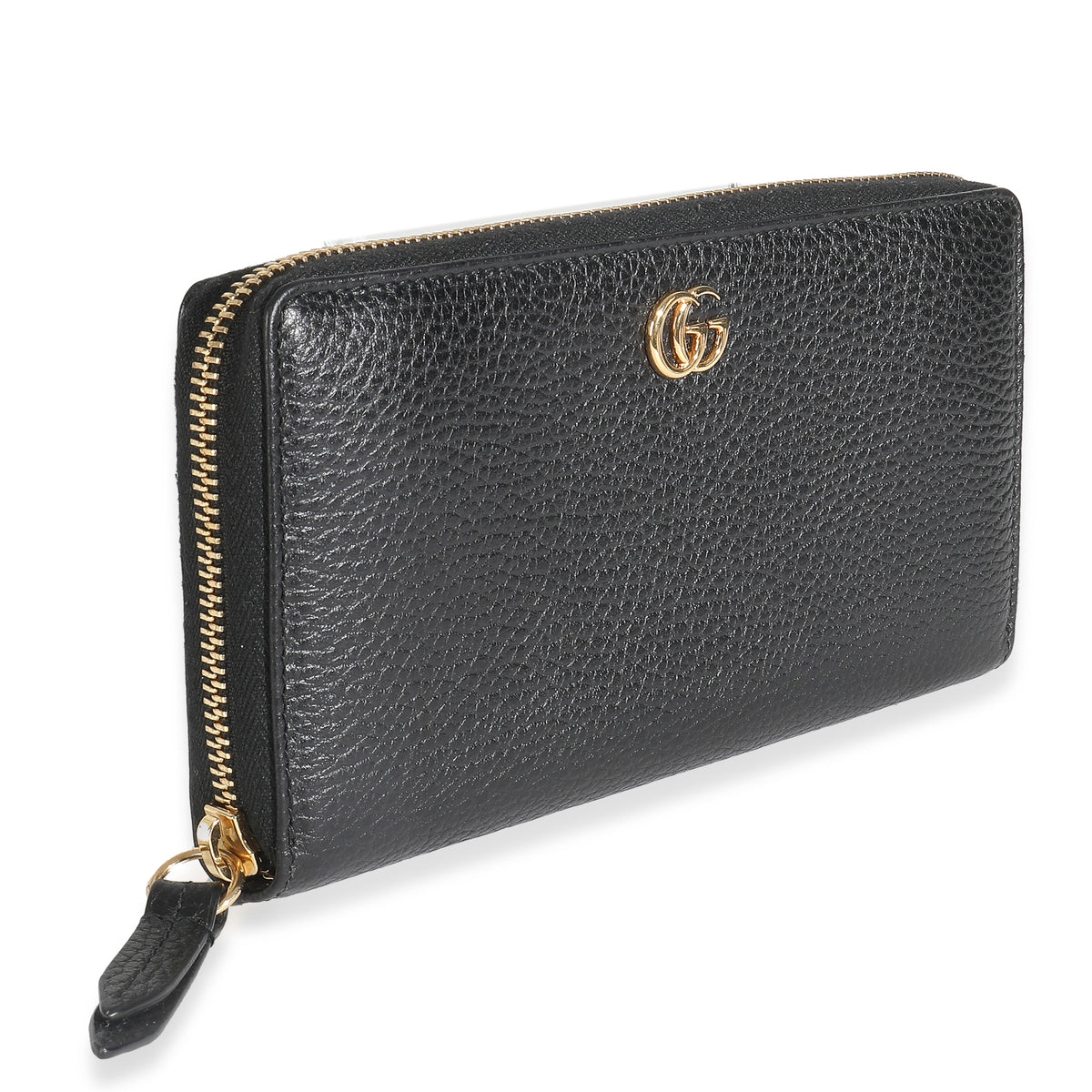 Black Dollar Calfskin GG Marmont Zip Around Wallet