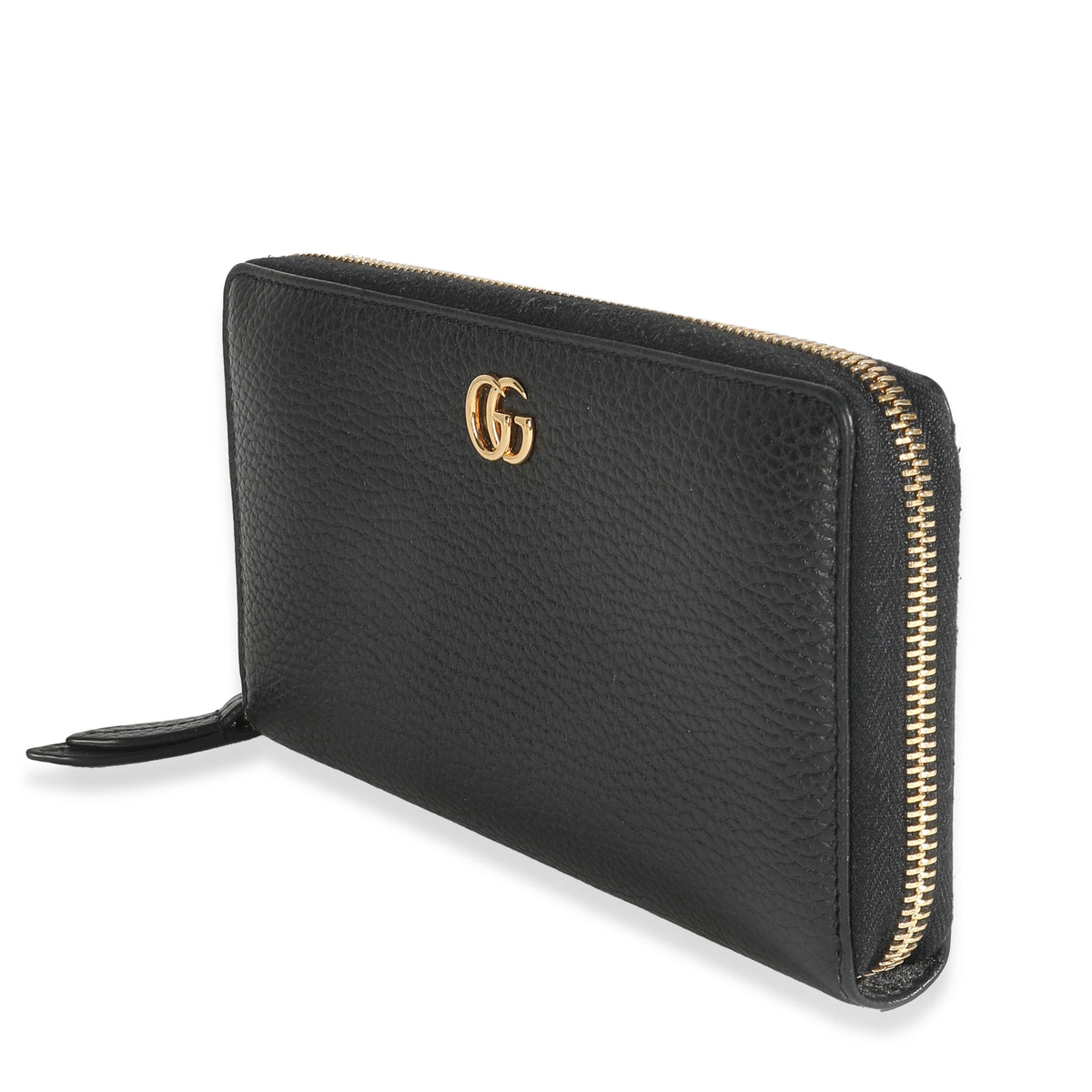 Black Dollar Calfskin GG Marmont Zip Around Wallet