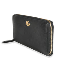 Black Dollar Calfskin GG Marmont Zip Around Wallet