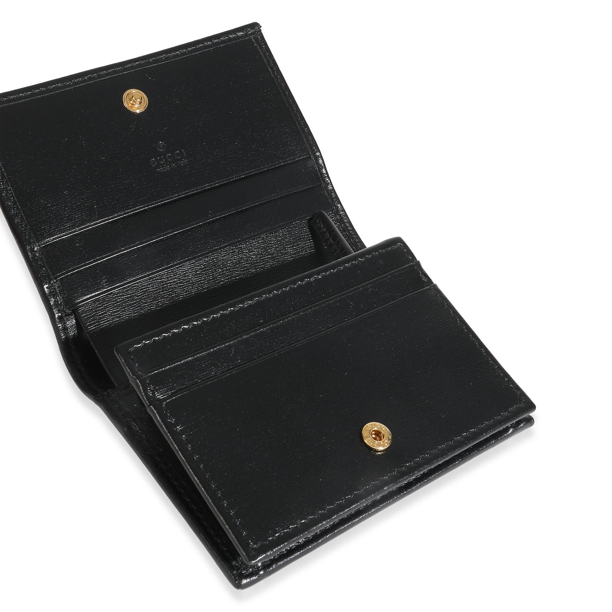 Black Calfskin Horsebit 1955 Card Case Wallet