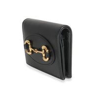 Black Calfskin Horsebit 1955 Card Case Wallet