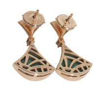 Rose Gold Malachite and Diamond Divas Dream Earrings