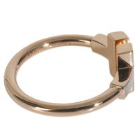 Rose Gold Mother Of Pearl and Diamond Tiffany T Wire Ring