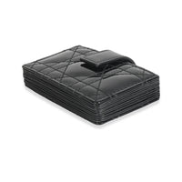 Black Patent Cannage Lady Dior 5 Gusset Card Holder