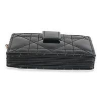 Black Patent Cannage Lady Dior 5 Gusset Card Holder