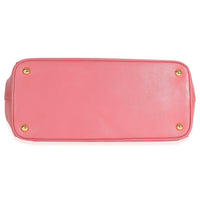 Pink Saffiano Galleria Lux Large Double Zip Tote