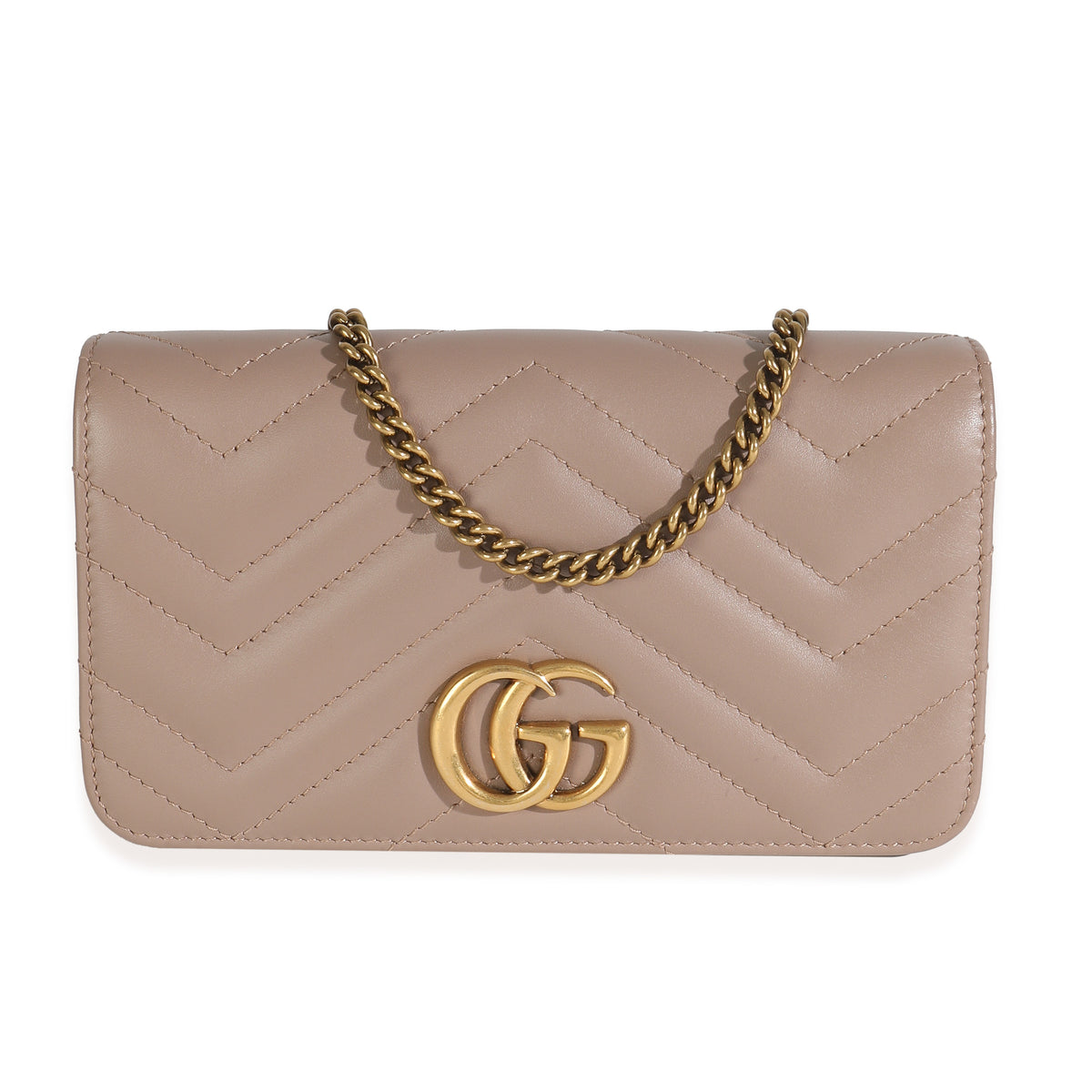 Porcelain Rose Matelasse Calfskin GG Marmont Mini Bag