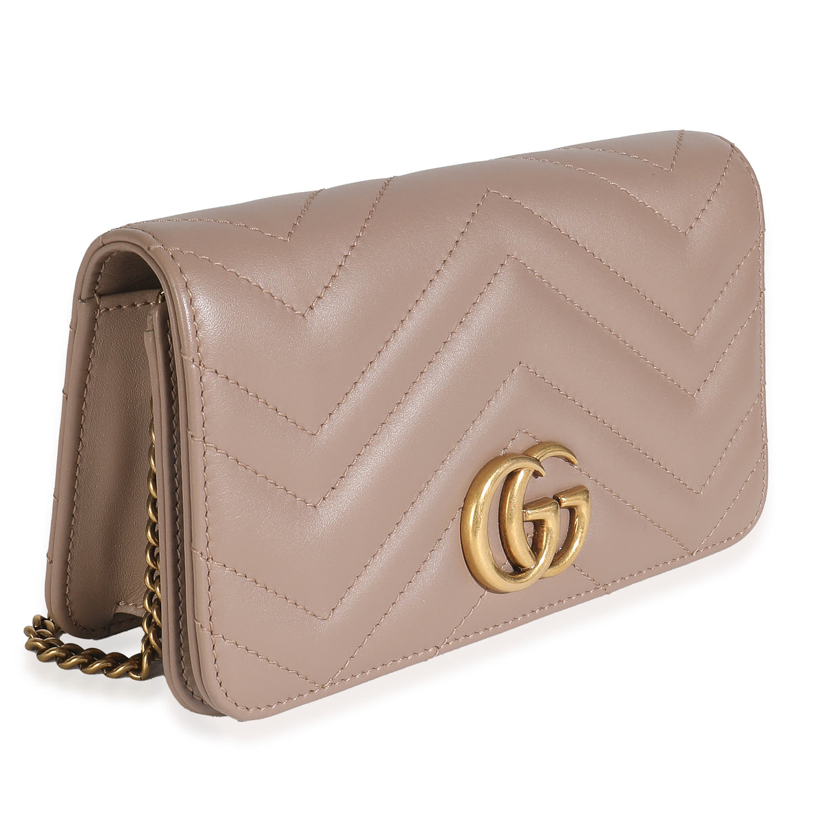 Porcelain Rose Matelasse Calfskin GG Marmont Mini Bag
