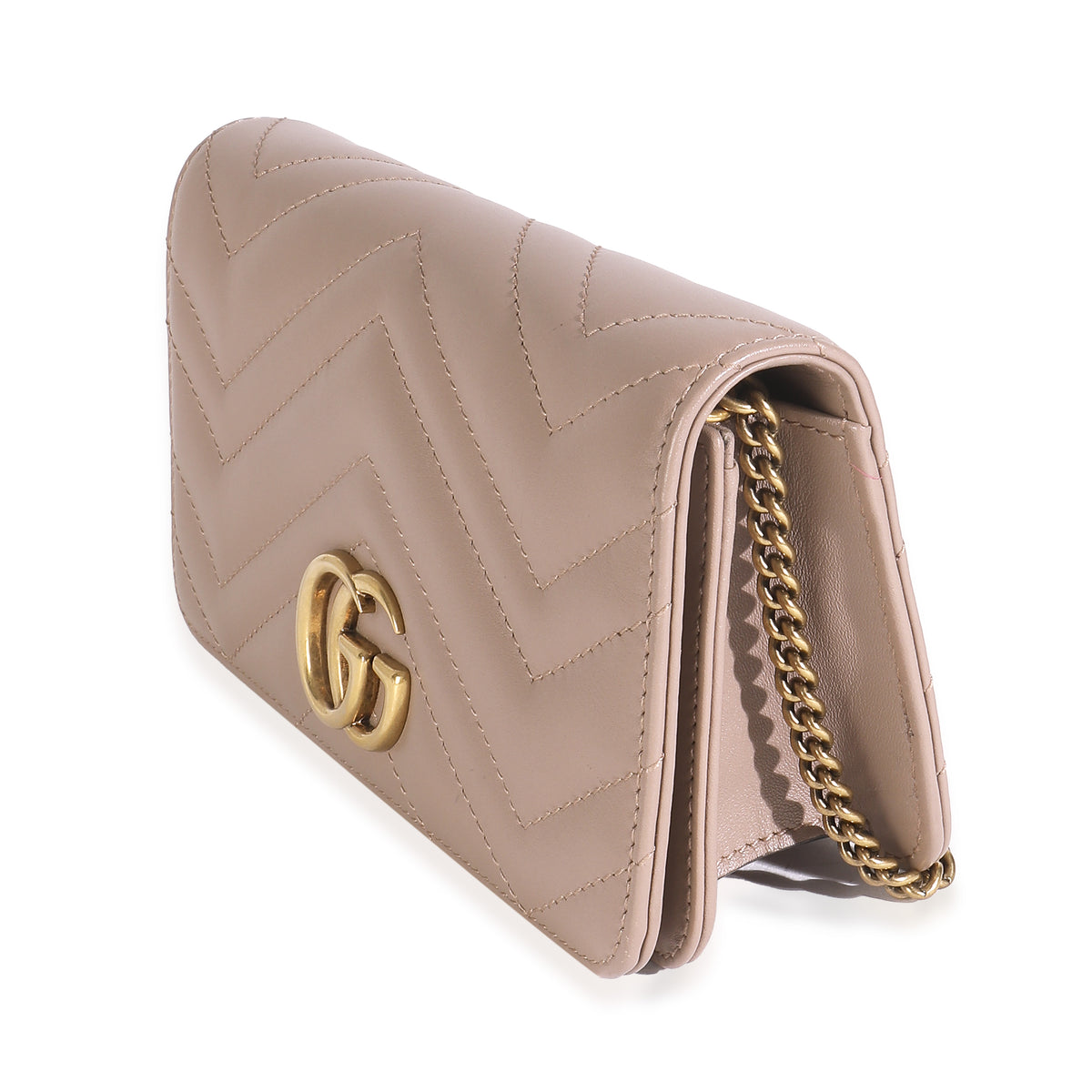 Porcelain Rose Matelasse Calfskin GG Marmont Mini Bag