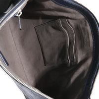 Blue Guccissima Signature Medium Flat Messenger Bag