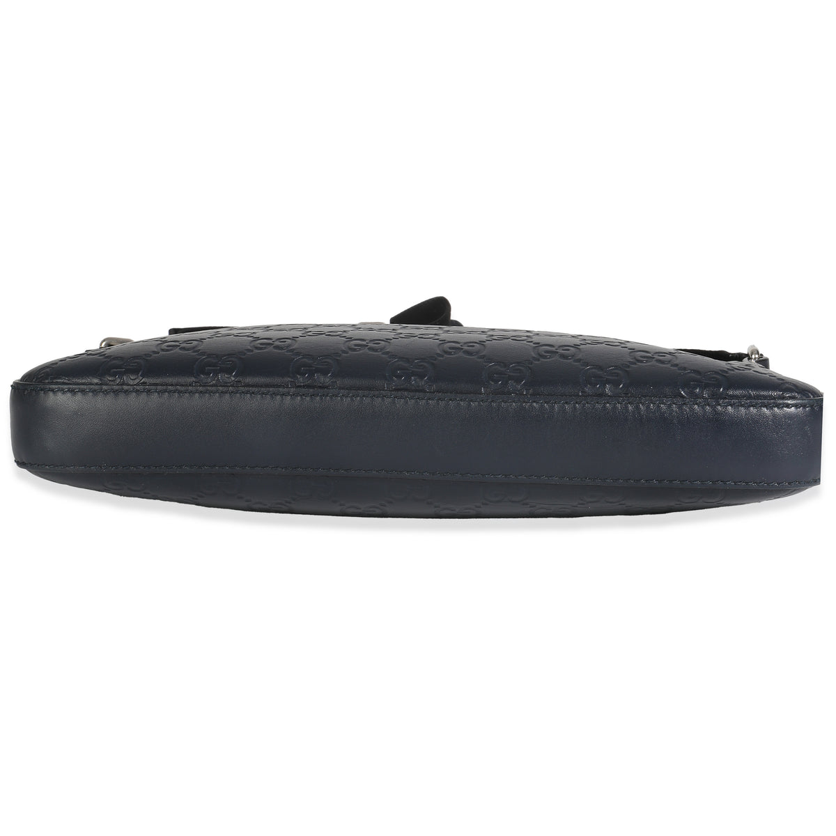 Blue Guccissima Signature Medium Flat Messenger Bag