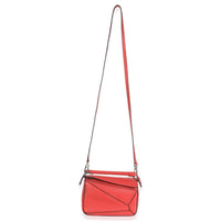 Scarlet Calfskin Mini Puzzle Bag