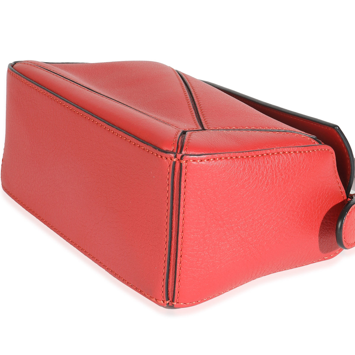 Scarlet Calfskin Mini Puzzle Bag