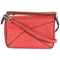 Scarlet Calfskin Mini Puzzle Bag
