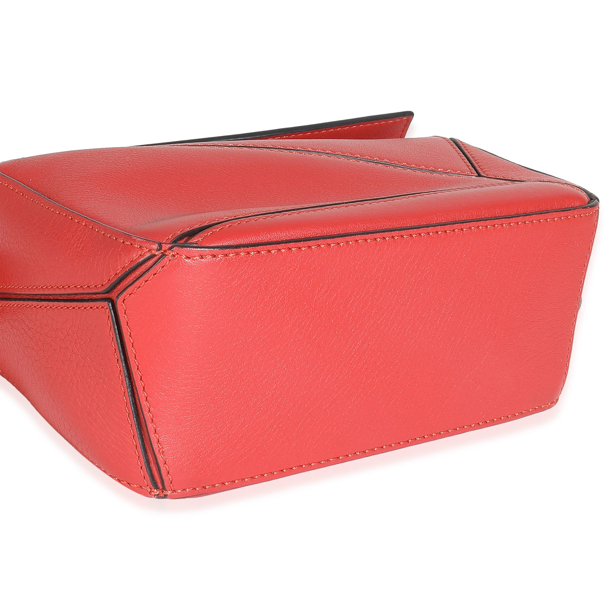 Scarlet Calfskin Mini Puzzle Bag