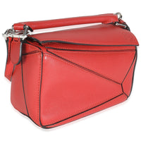 Scarlet Calfskin Mini Puzzle Bag