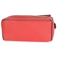Scarlet Calfskin Mini Puzzle Bag