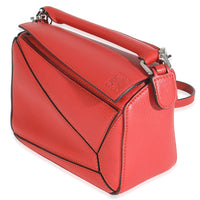 Scarlet Calfskin Mini Puzzle Bag