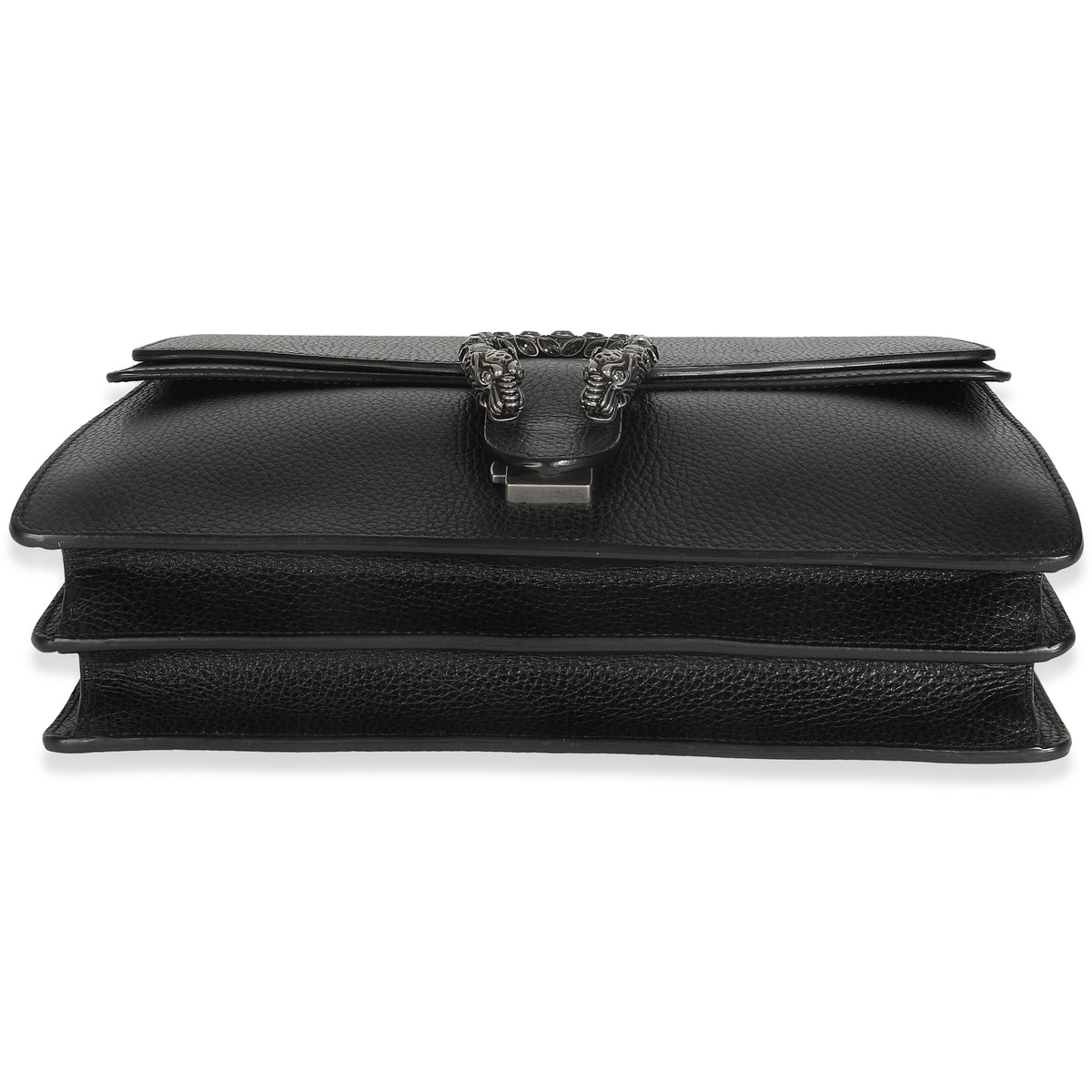 Black Pebbled Calfskin Medium Dionysus Shoulder Bag