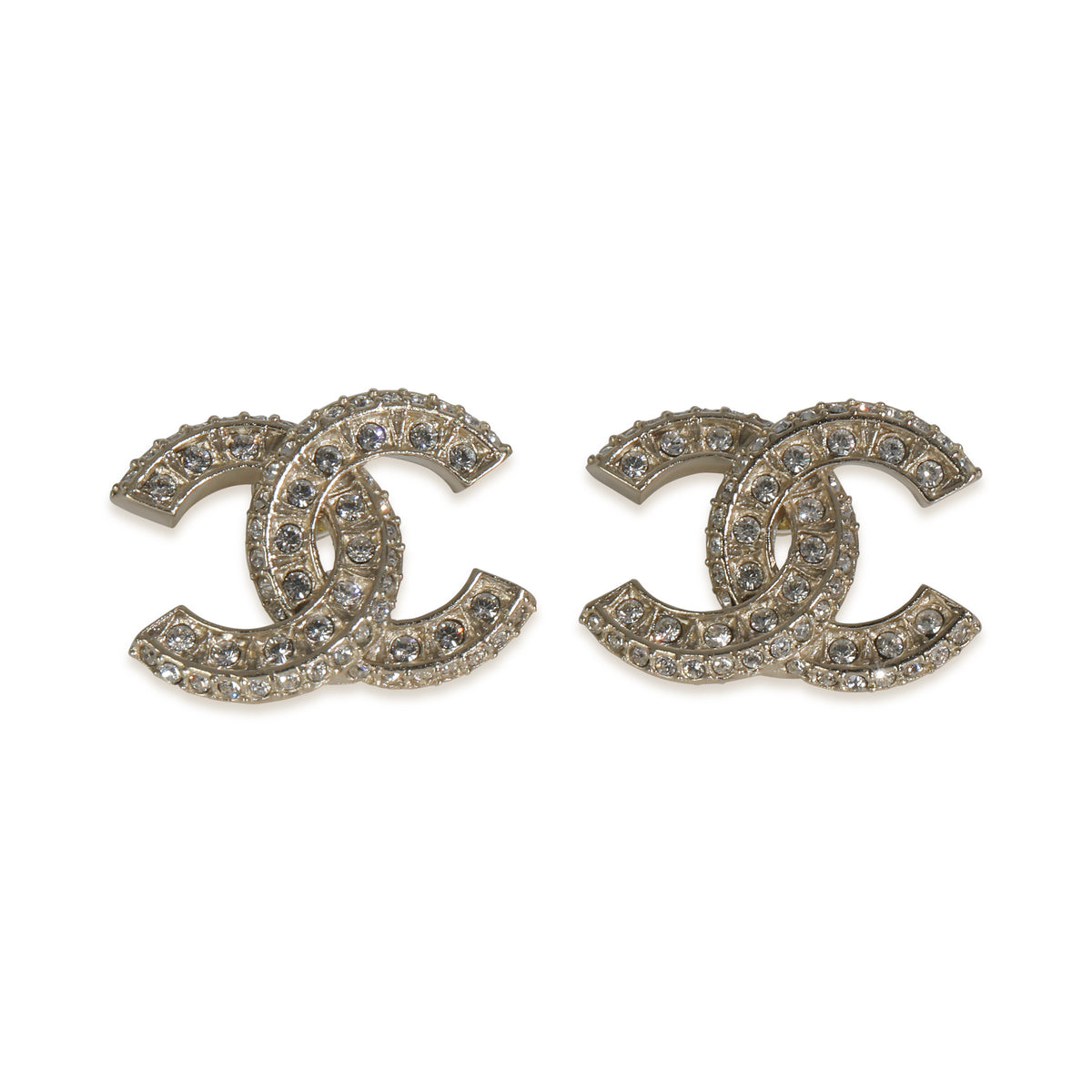 Gold-Plated  2024 Strass CC Earrings