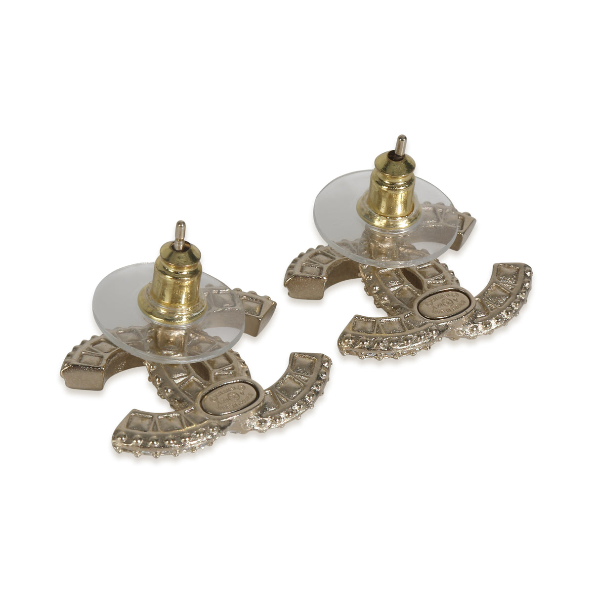 Gold-Plated  2024 Strass CC Earrings