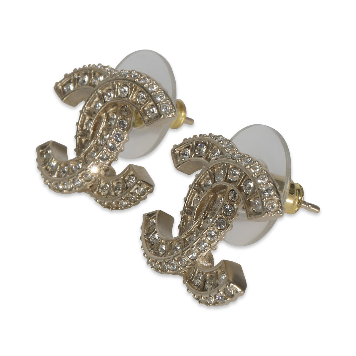 Gold-Plated  2024 Strass CC Earrings