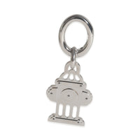 Stainless Steel  Fire Hydrant Pet Collar Charm