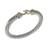 Yellow Gold & Sterling Silver  Cable Hook Bracelet