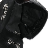 Black Paris Distressed Calfskin Dallas Studded Buckles Flap Bag