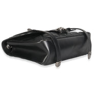 Black Paris Distressed Calfskin Dallas Studded Buckles Flap Bag